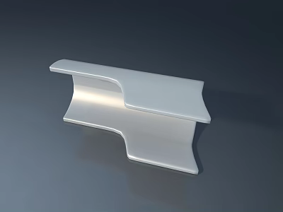 Modern Silver Metal Swing Door Hardware With Smooth Structure Design 3d model