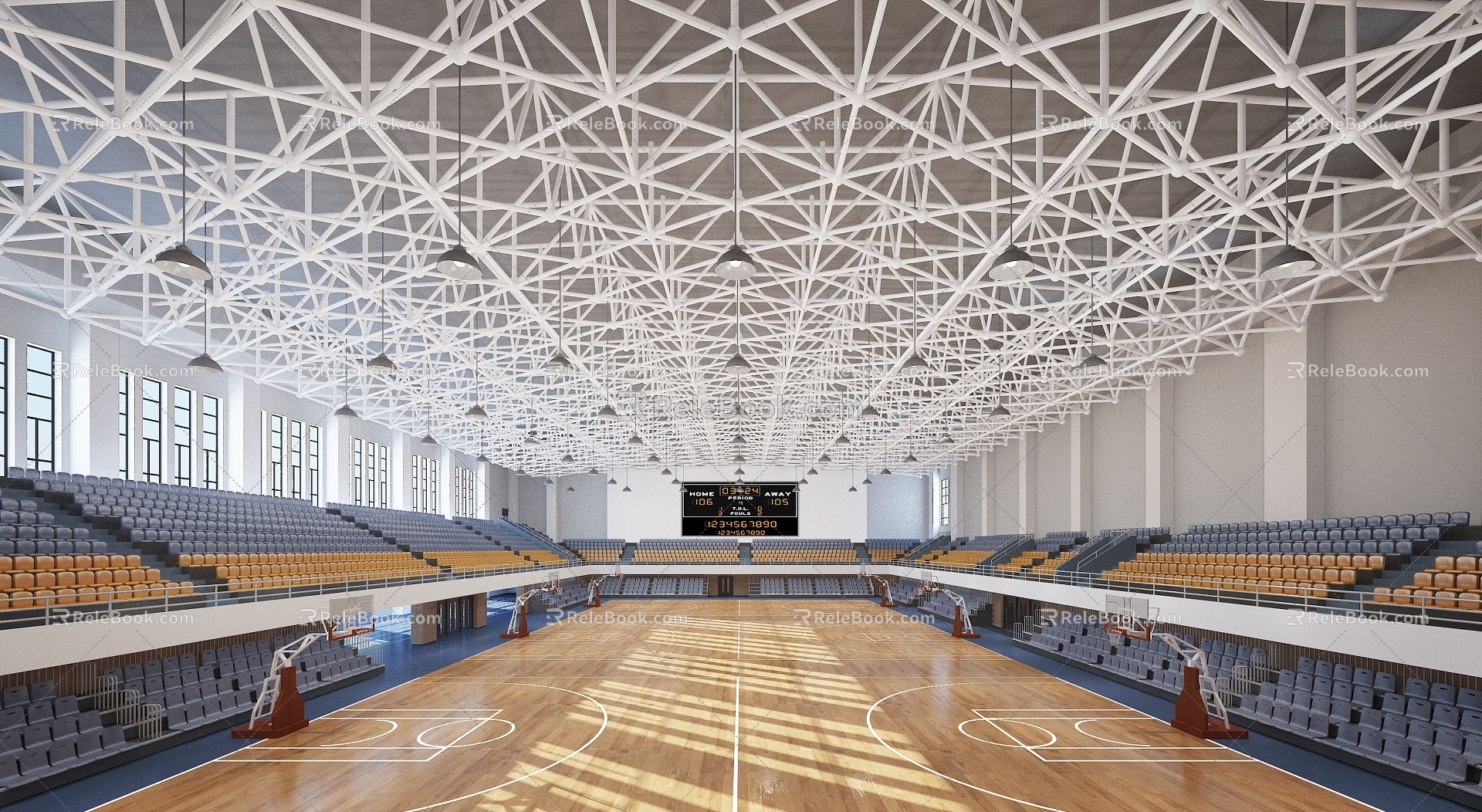 Basketball Hall 3d model