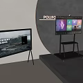 Smart stand TV LCD laser stand TV full screen mobile TV 3d model