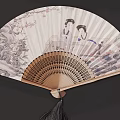 Traditional Chinese Fan Decorative Wall Hangings With Elegant Classic Patterns