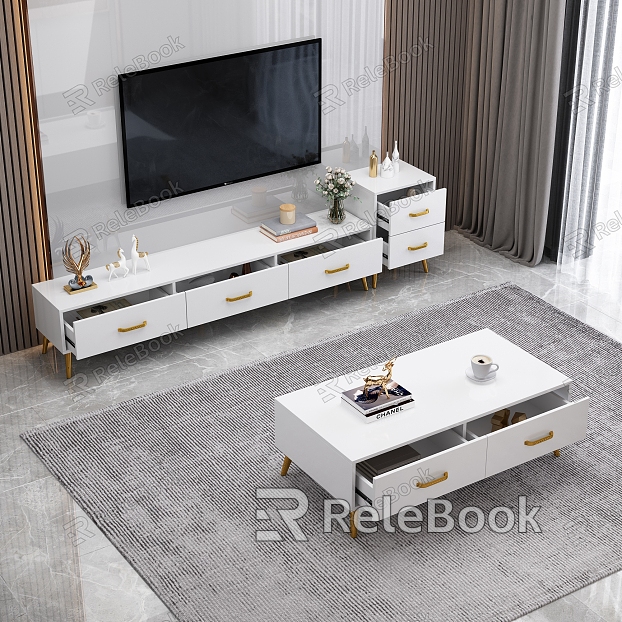 TV cabinet TV cabinet coffee table combination model