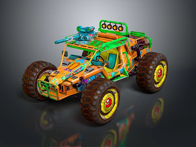 Hyundai Homemade Armed Vehicle Modified Vehicle Modified Chariot 3d model