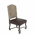 Vintage Accent Chair With Button Tufted Fabric Back Leather Seat And Metal Legs Design