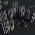 Modern High Rise Residential Buildings With Blue Sky Background And Urban Architecture