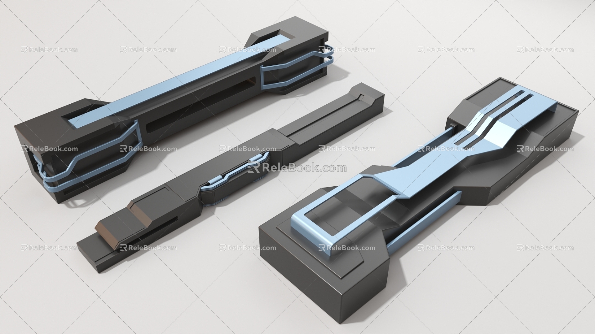 hard surface mechanical parts high tech industry 3d model