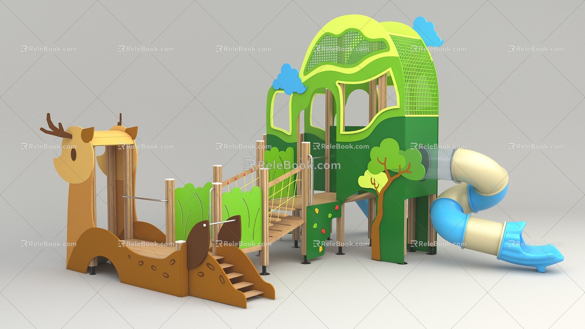 Fawn Slide No Power Equipment Combination Slide 3d model