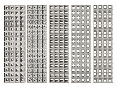Modern partition cement brick partition 3d model Modern partition cement brick partition 3d model