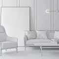 Modern Sofa Coffee Table Combination Sofa Combination 3d model