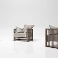 New Chinese Style Single Sofa Chair 3d model