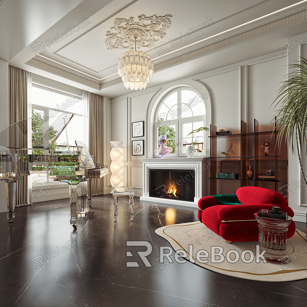 French Piano Room Leisure Area model