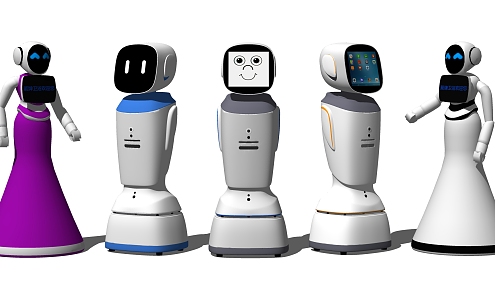 Modern Robot Bank Artificial Intelligence Robot 3d model