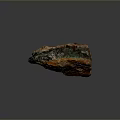 Natural Orange Pink Green Stone With Raw Textured Surface For Decorative Material