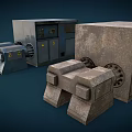 Industrial Equipment With Control Panel Metal Structure And Mechanical Parts