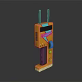 Orange Hardware Tool With Antenna Buttons Knobs And Handheld Design For Professionals