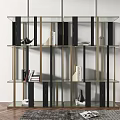 Modern Multi Tiered Metal Frame Glass Shelf Unit For Storage And Display Decor