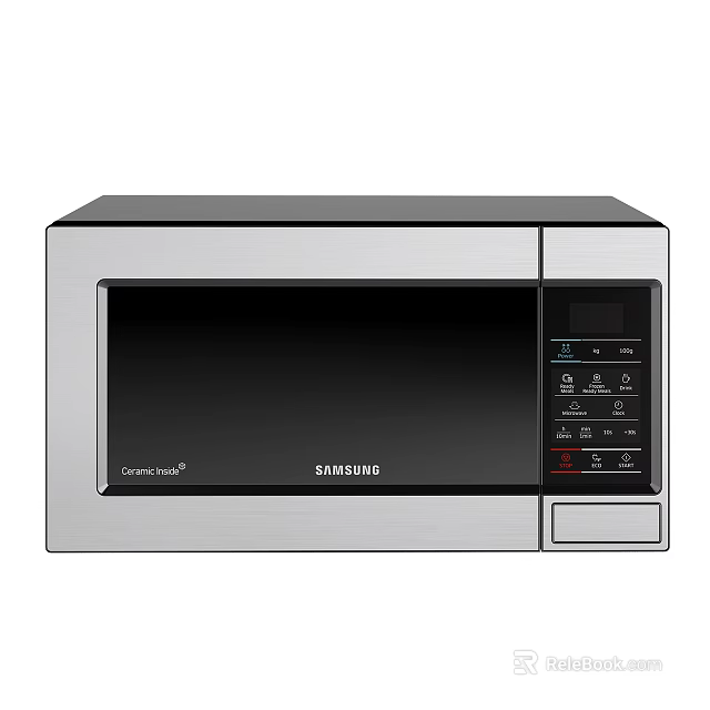 Samsung Convection Steam Microwave Oven Stainless Steel Kitchen Appliance With Digital Control Panel 3d model 