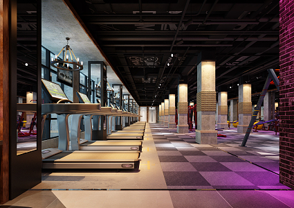 INDUSTRIAL LOFT GYM 3d model