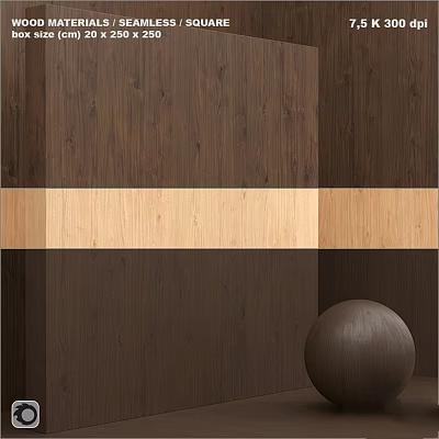 Modern Wooden Wall Components With Natural Texture And Sphere Decoration 3d model