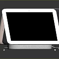 Colorful Electronic Smart Display Devices With Stands Showing Various Screen Contents
