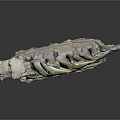 Golden Dragon Shaped Ship Ornament With Intricate Sails And Decorative Details