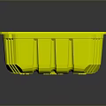 Yellow Plastic Rectangular Storage Container For Home Organizing Purposes