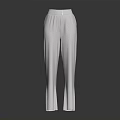 Elegant High Waisted White Straight Leg Pants With Comfortable Fit And Modern Design
