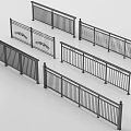 Sturdy Metal Railings With Various Intricate Designs And Decorative Scroll Details