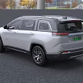 White Jeep SUV With Green License Plate And Modern Exterior Design
