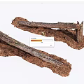 Natural Stone Wood Structure With Dirt And Twig Elements And Rustic Texture 3d model