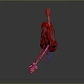 Medical Device 3D Anatomical Respiratory System Model with Labeled Parts Showing Lungs Trachea Bronchi Alveoli