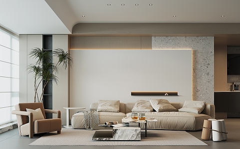 modern living room 3d model