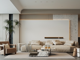 modern living room 3d model