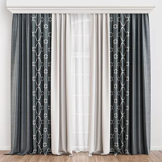 Vintage Curtain 3d model