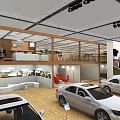Volvo Exhibition Booth Featuring Displayed Cars Modern Lighting And Display Area