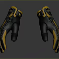 Black And Yellow Protective Gloves For Daily Use And Work Activities
