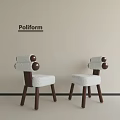Modern Kids Chair With Wooden Legs Upholstered Seat And Round Back Details