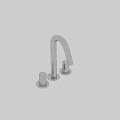 Modern Chrome Faucet With Sleek Polished Design And Two Handle Controls 3d model