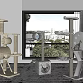 Modern Cat Climbing Frame Cat Climbing Frame Combination 3d model