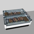 Commercial Display Freezer With Multi Tier Storage For Fresh Meat Products