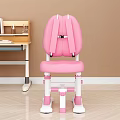 Pink Adjustable Kids Study Chair With Ergonomic Backrest For Learning Space