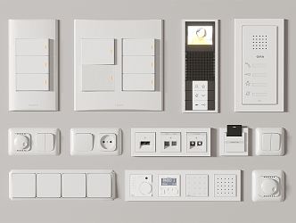 Modern Switch Socket Button 3d model