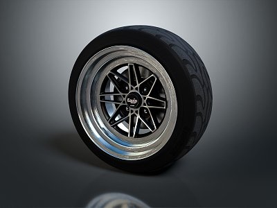 Modern tire wheel Volkswagen wheel hub 3d model