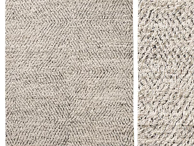 Neutral Toned Square Rug With Woven Textured Design 3d model