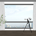 Modern Curtains 3d model