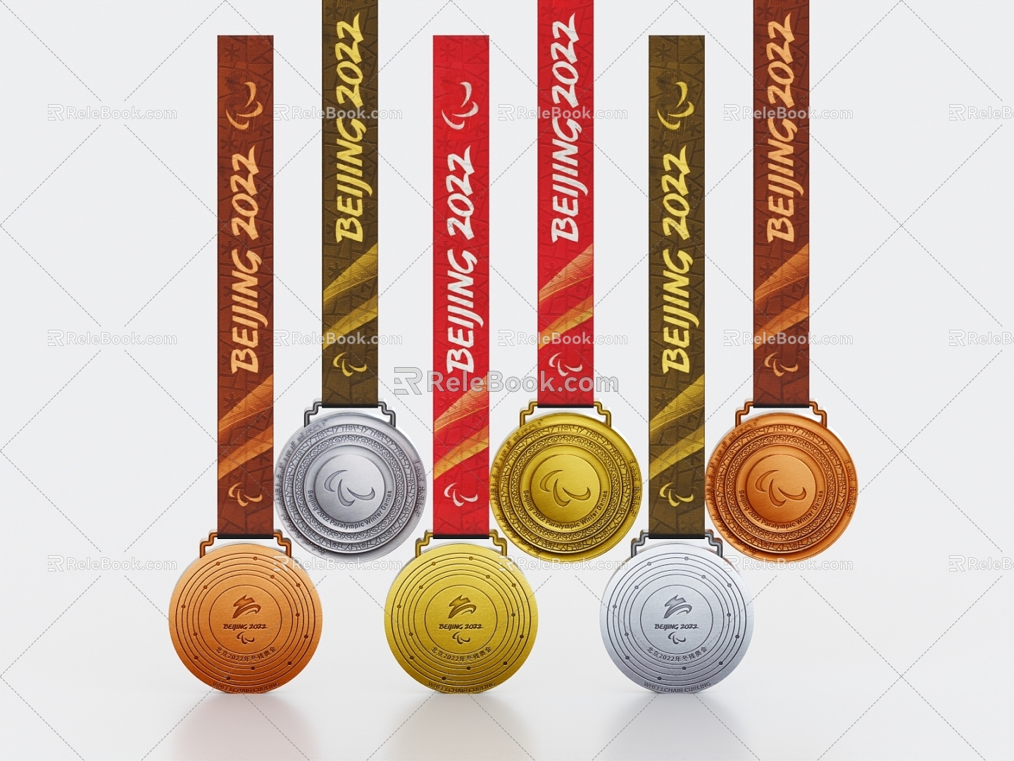 Beijing Winter Olympics Medals Olympic Medals Gold Medals Silver Bronze Medals Beijing Winter Olympics Gold Medals Olympic Medals 3d model