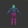Man In Green Military Armor Standing With Protective Helmet And Gear Pose