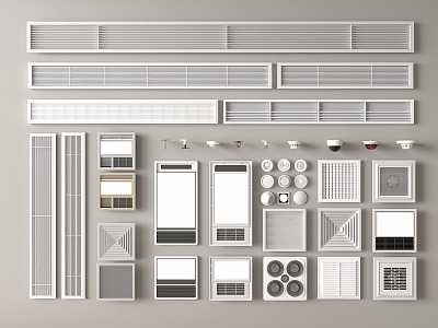 Modern air outlet air conditioner outlet central air conditioner extremely narrow outlet exhaust fan model