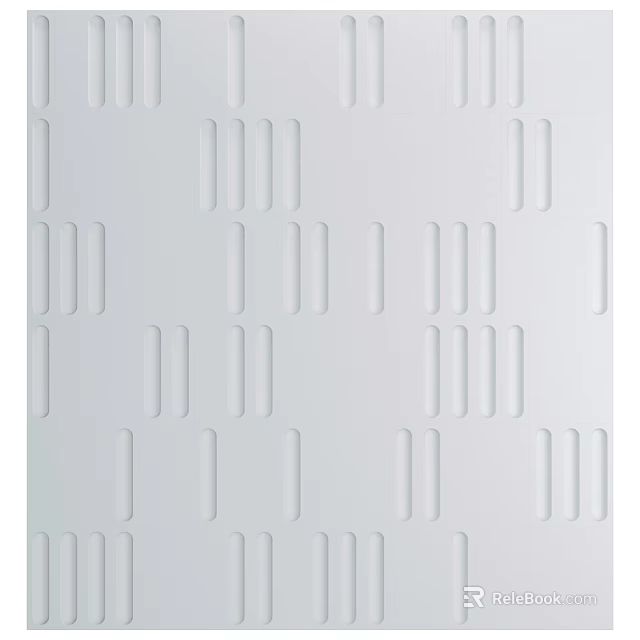 White Textured Wall Design With Vertical Line Patterns And Modern Finish 3d model 