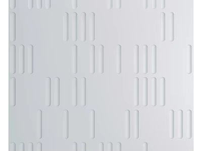 White Textured Wall Design With Vertical Line Patterns And Modern Finish 3d model