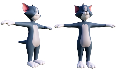 Modern Game Character Cartoon Tom Cat 3d model